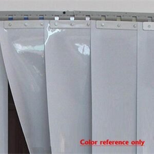 200*18*0.19cm PVC Plastic Strip Curtain Freezer Room Door Strip Kit Hanging Rail Opalescent
