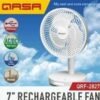 Qasa 7 Inches Rechargeable Table Fan