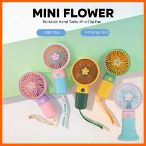 Portable Hand Table Mini Clip Fan USB Charge Battery Desk Cooling Small Kipas Tangan Handheld Fan