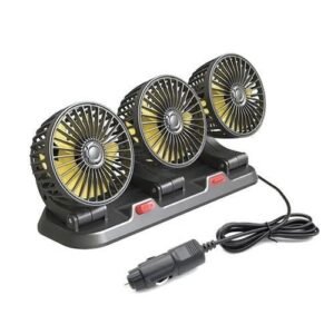 F4310 Car Three-Head Fan, Style:12V