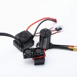 Waterproof 3660 3800KV Brushless Motor 80A  Brushless ESC With Motor Heat Sink Cooling Fan  Combo Set for 1/8 Remote Control Car Truck