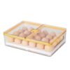 Kitchen Transparent Egg Box with Lid Refrigerator FreshKeeping Storage Box Household Egg Rack Freezer Seal Bins Yellow