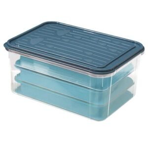 3 Trays Ball Maker Mold for Freezer,Round Ice Cube Tray with Lid Ice with Storage box 84 pcs(blue color)