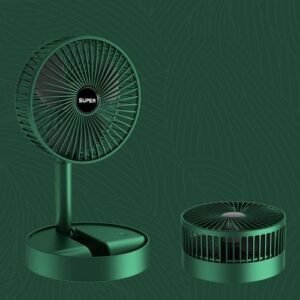 Retractable Floor Standing Fan,Style: USB Plug In (Green)