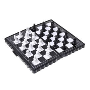 1Set Mini Pocket Chess Folding Board Interactive Travel Portable Entertainment Magnetic Chessman Indoor Outdoor Game DropShip