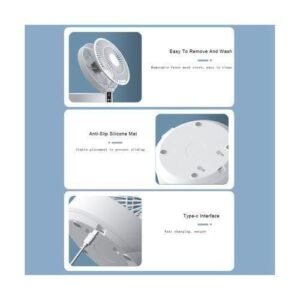 Portable Fan 4000MAh Desktop Mini Fan Remote Control Table