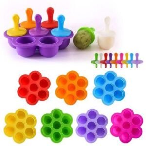 Reusable DIY Ice Cream Silicone Molds Popsicle Molds Maker Ice Cube Molds For Home Freezer With Free Sticks Kitchen Tools
