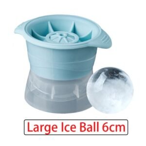 4/6 Grid Ball Big Square Ice Cube Mold Black Silicone Ice Cube Maker Reusable DIY Ice Cube Tray For Freezer Drinks Whisky Wine