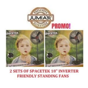 2 Sets Of Spacetek 18 Inches Inverter-Friendly Standing Fan
