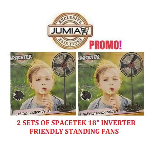 2 Sets Of Spacetek 18 Inches Inverter-Friendly Standing Fan