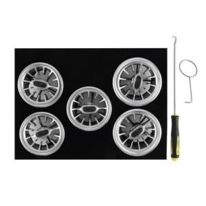 Car Front Console Air Conditioner AC Vent Outlet Turbo Style for Mercedes Benz C GLC Class W205 X253 2015-2019(Silver)