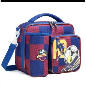 Football Portable Zipper Thermal Lunch Bag