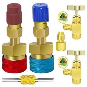 HVAC R 1234YF to 134A Inflate Connector Freon R134A to R1234YF Refrigerant  Filling Adapter Automotive Air Conditioning Tools