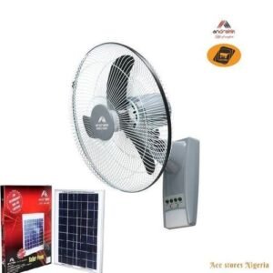 Andrakk Rechargeable 16'' Wall Fan With Remote + Free Solar Panel