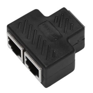 2 Port RJ45 Splitter Adapter LAN Network Ethernet Extender Connector Plug Lot 1pcs