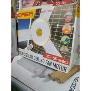 Qasa Quality AC/DC Sola R 56 Inches Remote Controlled Only Ceiling Fan
