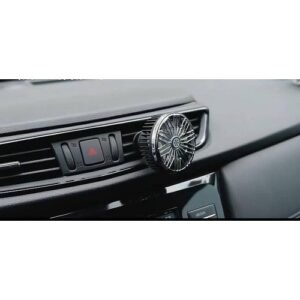 Car Vent Fan With Beautiful Night Light 2024 Edition Black