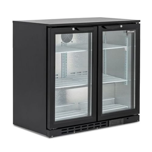 Black Under Bar Cooler - 2 Door