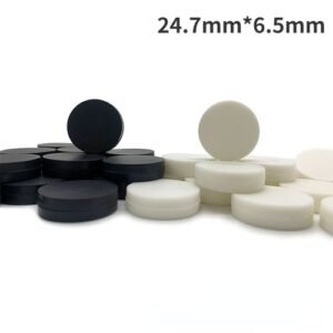 15Pcs/set Plastic Game Pieces Round Checkers Ludo Backgammon Puzzle Game Accessories 24.7mm*6.5mm