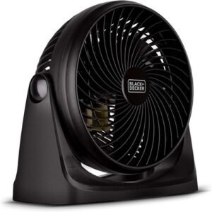 Desk fan-electric portable 7 inch table fan with adjustable tilt for quiet cooling, Black