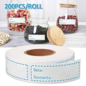 200pcs/roll Self-Adhesive Freezer Food Storage Lab