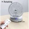 IWIN ENERGY 8 Inches Rechargeable  Rotating Fan With LED Lighting-Remote control