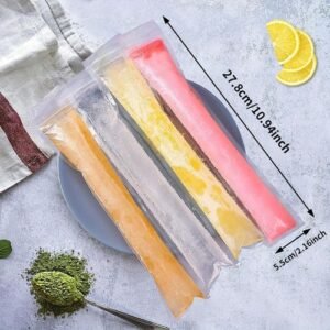 100pcs, Disposable Mold Bags, Cube Mold, Freezer Tubes With Zip Seals And 1 Funnel, Yogurt Sticks,