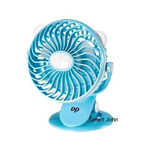 Dp Rechargeable fan with clip-blue