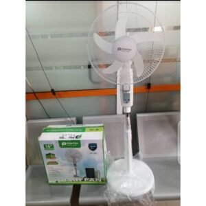16 Inches -2 In 1 Rechargeable Fan +Solar Panel +USB +Remote