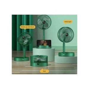 Desk Foldable Usb Rechargeable Fan GREEN