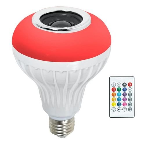 LED Light Bulb Speaker Bluetooth Music Play RGB Wireless E26 Remote
