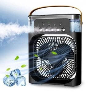 Portable Home Small Air Humidifier 3-Speed Fan - Black