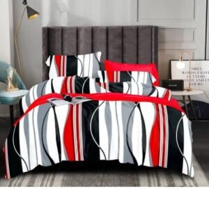 Bedding Sets Beautiful Striped Bedsheet With 4 Pillows