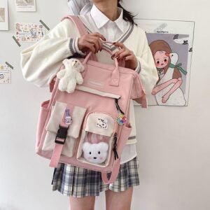 Large Capacity Backpack Female Waterproof Cute Schoolbag Kawaii Girl Laptop Bag Travel Shoulders