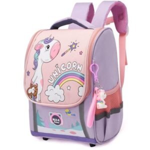 Children Cartoon Backpack School Bag, Color: Small Light Pur-Small