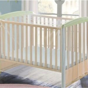 2 Size 2Size Baby Bed Mosquito Mesh Summer Curtain Crib Cot Flies Folding Net Cradle Cuturn Net For ToddlerBed Four Corner Post Bed Canopy 130x70x78cm