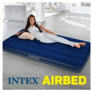 Intex 10in Single - Person Comfort Sleep AirBed Wit Pump- Blue