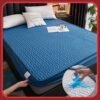 100% Waterproof Bed Cover Quilted Filling Mattress Protector Queen Size Mattress Covers Quilted Mattress Cover Air-Permeable Bed Protector Pad Pillowcase