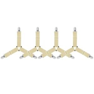 4 PCS Bed Sheet Fasteners Triple-Cornered Mattress Clips