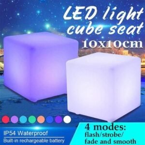 4 Size Cocktail Tables Chair Changing LED Lighting Stool Night Stand