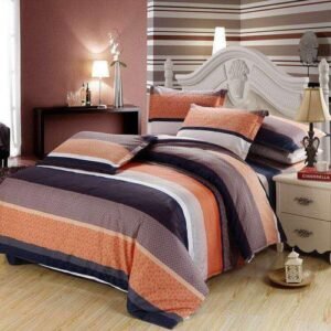 Bedsheets, Duvet With Four Pillowcases -brown Dot