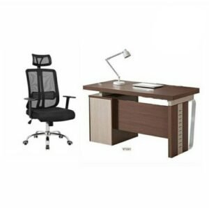 A Set Of Office Table With Office Executive Chair