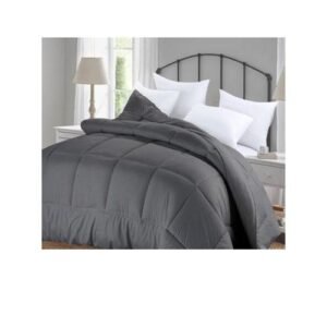 Bedding Sets Plain White Bedsheet With Grey Duvet Set With 4 Pillows