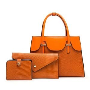 3 Set Classic Chicky Handbag - Orange