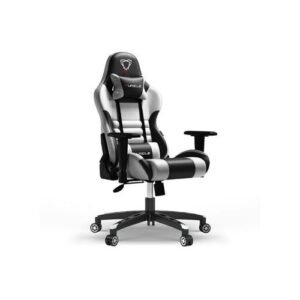 FURGLE Gaming Chair With FOOTREST- White/black