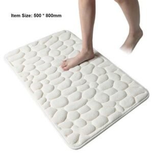 Super Absorbent Floor Mat Cobblestone Texture Bathroom Mats Household NonSlip Doorway Carpet Machine Washable Rugs
