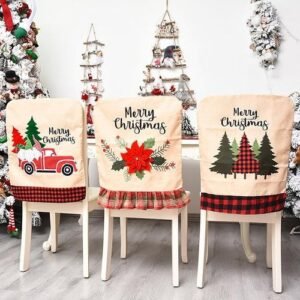 Free Delivery Santa Hat Chair Covers Decor Dinner Chair Xmas Cap Sets Dinner Table Hat Chair Back Covers For Home