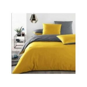 Quality Duvet, Bedsheet With Pillow Cases-yellow/ash