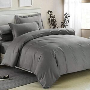 Ash Colour Duvet,Bedsheet + 4 Pillow Cases