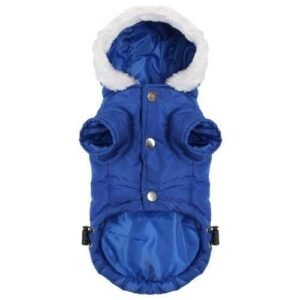 Dog Pet Warm Cotton Jacket Coat Hoodie Puppy Winter Clothes Pet Costume New Blue
